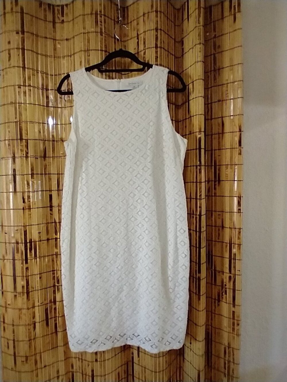 Liz Claiborne Geometric Lace Sleeveless Shift Dress in Size XL